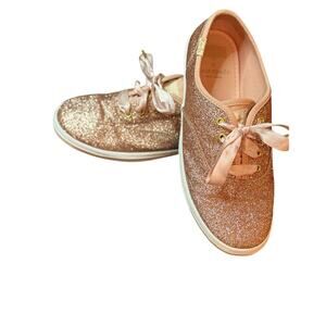 Kate Spade Rose Gold Glitter Sneakers